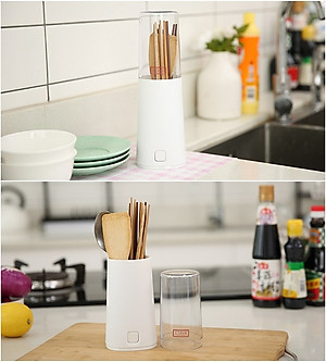 Ống bảo quản đũa thìa có nắp đậy,thiết kế sang trọng, tiện lợi dùng trong nhà bếp hoặc nhà hàng, khách sạn - Hàng nội địa Nhật Bản |#Made in Japan|