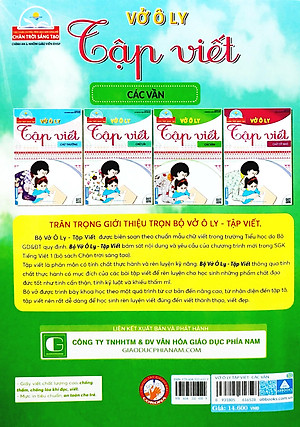 Vở Ô Ly Tập Viết - Các Vần - Theo Chuẩn Chương Trình Sách Giáo Khoa Mới - Chân Trời Sáng Tạo