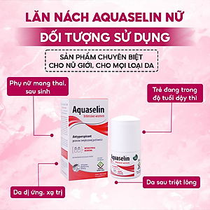 (+5ml FREE) Lăn khử mùi dành cho nữ Aquaselin 50ml (loại mạnh)