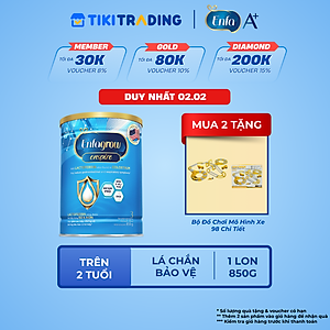 Sữa bột Enfagrow Enspire 3 850g hỗ trợ đề kháng với Lactoferrin dành cho trẻ từ 2-6 tuổi