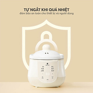 Nồi nấu chậm, nấu cháo, chưng yến 1L Elmich SCE-8524OL - Hàng Chính Hãng