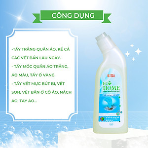 Nước Tẩy Trắng - Tẩy Mốc Quần Áo Công Nghệ SInh Học ECOHOME 280G Đánh Bay Mọi Vết Ố Mốc Lâu Ngày Bám Trên Balo Túi