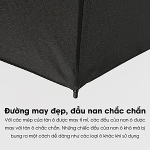 Dù tự động gấp gọn Nason Umbrella Chagoi cán gỗ hiếm, khắc tên, logo dát vàng, dù gấp gọn che nắng che mưa chống tia UV 