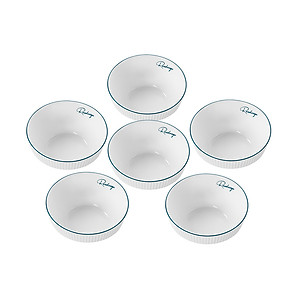 Bộ 6 bát ăn cơm bằng sứ, kích thước 11.6X11.6X5.5 EL0218