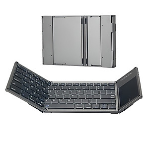 Bàn phím Gấp gọn không dây Bluetooth B66T - Tích hợp Touchpad - pin sạc TypeC- có hàng phím F1-F12 hàng nhập khẩu