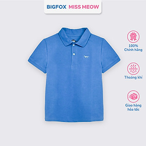 Áo polo bé trai Bigfox Miss Meow mùa hè chất cá sấu, áo có cổ đồng phục đi học size đại 7-15 tuổi 50kg