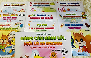 Sách Truyện Ehon Nhật Bản- Combo 10 cuốn Sách Ehon Ươm Mầm Kỹ Năng Sống dành cho trẻ (Song ngữ Việt Anh)