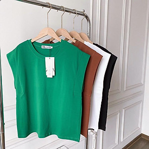 Áo cánh dơi cộc tay cotton cổ tròn, co giãn, rộng