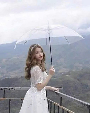 Ô đi mưa trong suốt - dù che mưa che nắng trong suốt, bền- đẹp