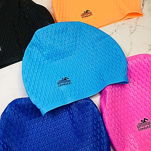 Nón Bơi ConQuest 100% Silicone Cao Cấp Có Gai Siêu Co Giãn