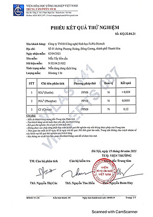 Nước tẩy bồn cầu, nhà tắm hữu cơ enzyme sinh học từỏ dứa Fuwa3e 500ml / 100ml
