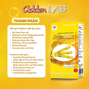 Men vi sinh Golden Lab - Nhập khẩu từ Hàn Quốc Hộp 20 gói - 60 gói
