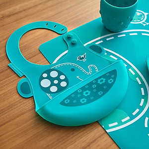 Yếm silicon ăn dặm cho bé Marcus & Marcus, từ 6 tháng