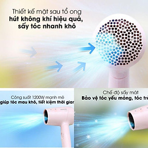 Máy Sấy Tóc Philips BHC010, Công Suất 1200W - Thiết Kế Gập, Du Lịch - Hàng Chính Hãng