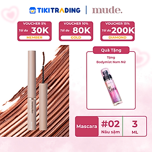 Mascara Chuốt Cong Dài Dày Mi Tự Nhiên Mude Inspire Skinny Curling Mascara (3ml)