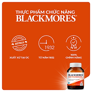 Viên Uống Bổ Sung Magie Hỗ Trợ Cơ Bắp Ngăn Ngừa Chuột Rút Blackmores Bio Magnesium Lọ 100 Viên