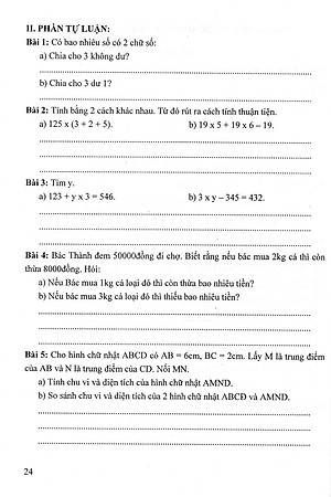 Phát Triển Và Nâng Cao Toán 3 (Dùng Chung Cho Các Bộ SGK Hiện Hành) 