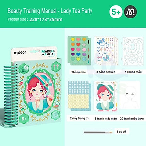 Đồ chơi Trang Điểm Cắt Dán và Tô Màu Nước - Mideer Makeup Manual