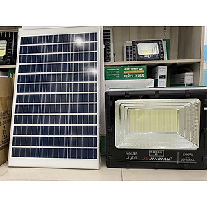 Đèn Pha Năng Lượng Mặt Trời JinDian JD-8500L Công Suất 500W - Mẫu Mới 2022, Khung Nhôm, Chip Led SMD