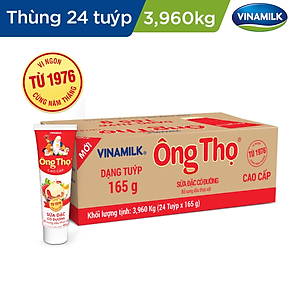 Bộ 6 Tuýp SĐCĐ Vinamilk Ông Thọ Đỏ - Loại Tuýp 165g.
