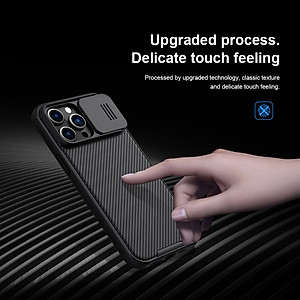 Ốp lưng chống sốc cho iPhone 14 Pro Max (6.7 inch) bảo vệ Camera hiệu Nillkin Camshield Pro chống sốc cực tốt, chất liệu cao cấp, có khung & nắp đậy bảo vệ Camera - hàng nhập khẩu