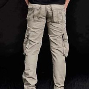 Quần kaki xám túi hộp nam chất liệu kaki cotton bền bỉ thấm hút mồ hôi tốt style bụi bặm