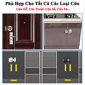 Khóa Chốt Núm Xoay KUNBE Hợp Kim Bền Bỉ An Toàn, Phù Hợp Nhiều Loại Cửa