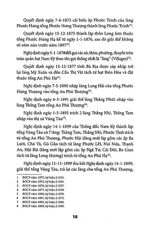 Sách Địa Chí Hành Chính Các Tỉnh Nam Kỳ Thời Pháp Thuộc (1859 - 1954)