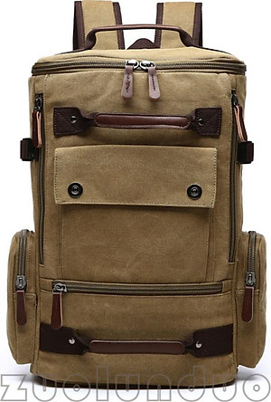 Balo Nam Thời Trang Du Lịch Cỡ Lớn Vải Bố Canvas Bền Chắc Phong Cách mới Dành Cho Đi Học, Dã Ngoại, Đi Phượt, Đựng Laptop (14-17")