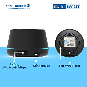Hệ thống WiFi Mesh VNPT Technology iGate EW12ST (1-pack) chuẩn AC tốc độ cao hàng chính hãng