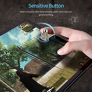 Bộ gamepad nút chơi game bắn súng hiệu Rock Shooting Game Control cho iPad và máy tính bảng thao tác cực nhạy, tương thích với các dòng game PUBG, Call Of Duty, Haflife, .... - hàng nhập khẩu