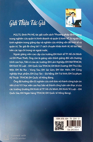 PHƯƠNG PHÁP ĐỊNH LƯỢNG TRONG NGHIÊN CỨU QUẢN TRỊ KINH DOANH & QUẢN LÝ KINH TẾ