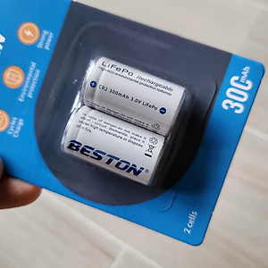 Pin sạc CR2 BESTON 300mAh dùng cho máy ảnh, camera, thiết bị đo, đèn pin, ống nhòm - Hàng chính hãng