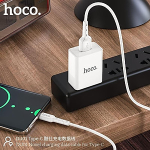 Cáp Sạc Nhanh Type-C 3A Cho Samsung, Xiaomi, Huawei, Oppo, Realme,... Hoco DU01 Dây Sạc 15W, Giá Rẻ - Hàng CHÍNH HÃNG