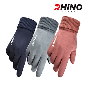 Găng tay da lộn giữ ấm mùa đông Rhino G801 nam nữ, chống gió