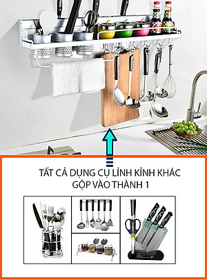 Kệ Đựng Gia Vị Nhà Bếp Tiện Lợi, Giá Treo Dụng Cụ Nhà Bếp Gắn Tường, Kệ Đựng Đồ Nhà Tắm Đa Năng, Tiện Dụng, Không Cần Khoan – MH3112