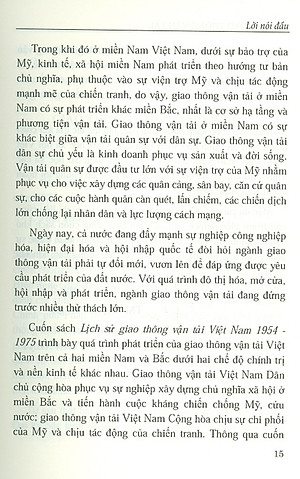 Lịch Sử Giao Thông Vận Tải Việt Nam Từ Năm 1945 Đến Năm 1975 (Sách chuyên khảo)