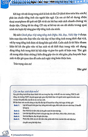 Chinh Phục 4 Kỹ Năng Tiếng Anh Nghe - Nói - Đọc - Viết Lớp 9 - Tập 1