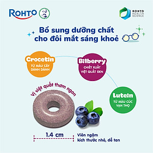 Kẹo ngậm bổ mắt cho bé Rohto Clear Vision Junior (Hộp 60 viên)