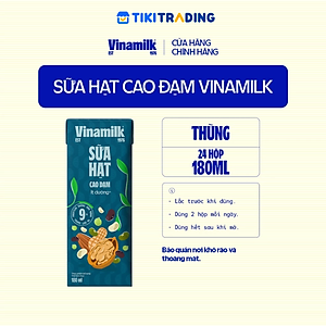 Thùng 24 hộp sữa hạt cao đạm Vinamilk ít đường 180ml