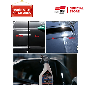 Chai Xịt Phủ Nano, Phủ Bóng Nhanh Sơn Xe Ôtô Độ Bền 7 Tháng Fusso Coat Speed & Barrier Hand Spray W-208 Soft99 500ml