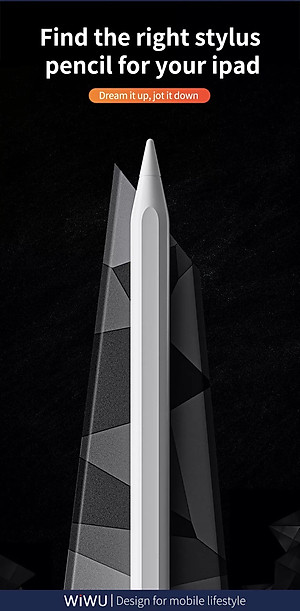 Bút Cảm Ứng Wiwu Pencil W Dành Cho Ipad Sạc Không Dây Từ Tính, Có Chỉ Báo Pin Trên Thân Bút - Hàng Chính Hãng