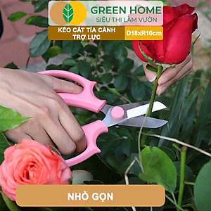 Kéo Cắt Cành GreenHome, D18xr10cm, Dụng Cụ Làm Vườn, Tối Ưu Giảm Lực Tay, Màu Sắc Hiện Đại, Dễ Sử Dụng Cắt Tỉa Hoa