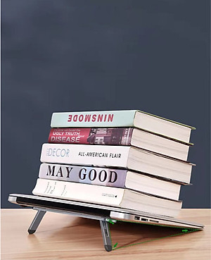 Giá đỡ laptop tản nhiệt dành cho máy tính macbook hợp kim nhôm dạng dán siêu gọn - Hàng chính hãng