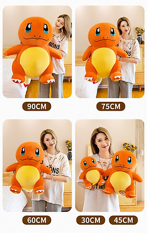 Gấu Bông Pokemon Khủng Long Lửa Charmander Hot (23cm--->90cm) Hàng Xịn Cao Cấp, An Toàn Cho Người Sử Dụng