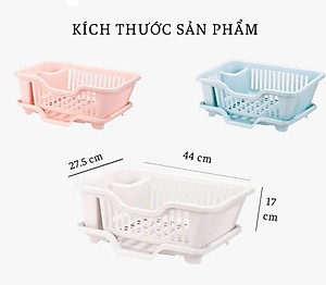 Rổ Úp Chén Bát Việt Nhật (3535), Giá Để Bát , Khay Úp bát có Lỗ Thoát Nước Tiện Ích