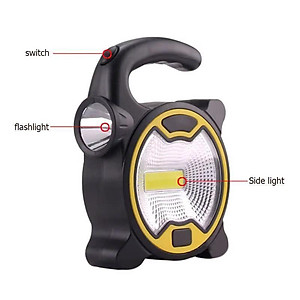 Đèn Pin Led Cob 2 Chế Độ Chống Nước Di Động Có Tay Cầm Dùng 3 Pin Aa Tiện Dụng