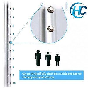 Gậy 4 Chân Thấp Lucass B-924 (Có Thể Tăng Giảm Chiều Cao)