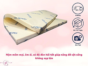 Nệm Cao Su Non American Đủ Size Từ 1m-2.2m Với Độ Dày 5cm - Tặng Kèm Drap Nệm