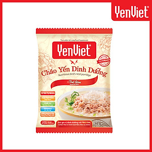 Cháo yến dinh dưỡng Yến Việt vị thịt bằm sấy thăng hoa, vitamin B, không bột ngọt, chất bảo quản thùng 30 gói x 50g